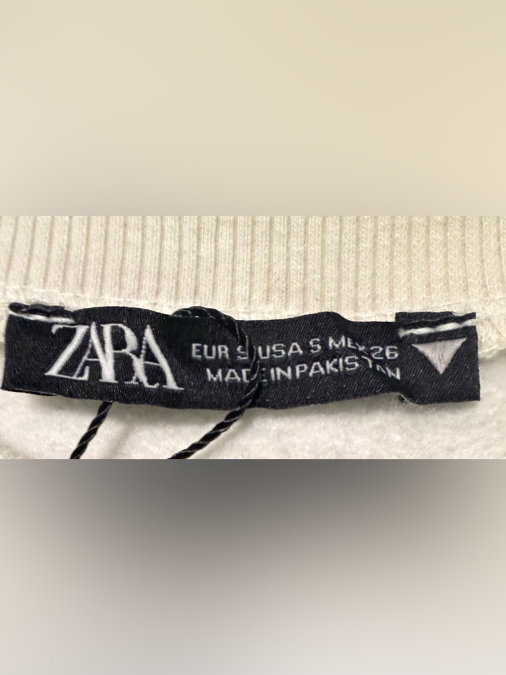 NWT ZARA Cream Sweatshirt & Wide-Leg Sweatpants Set - Size Small - Oversized - Picture 6 of 12